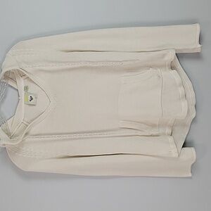 Roxy white hooded sweater size small